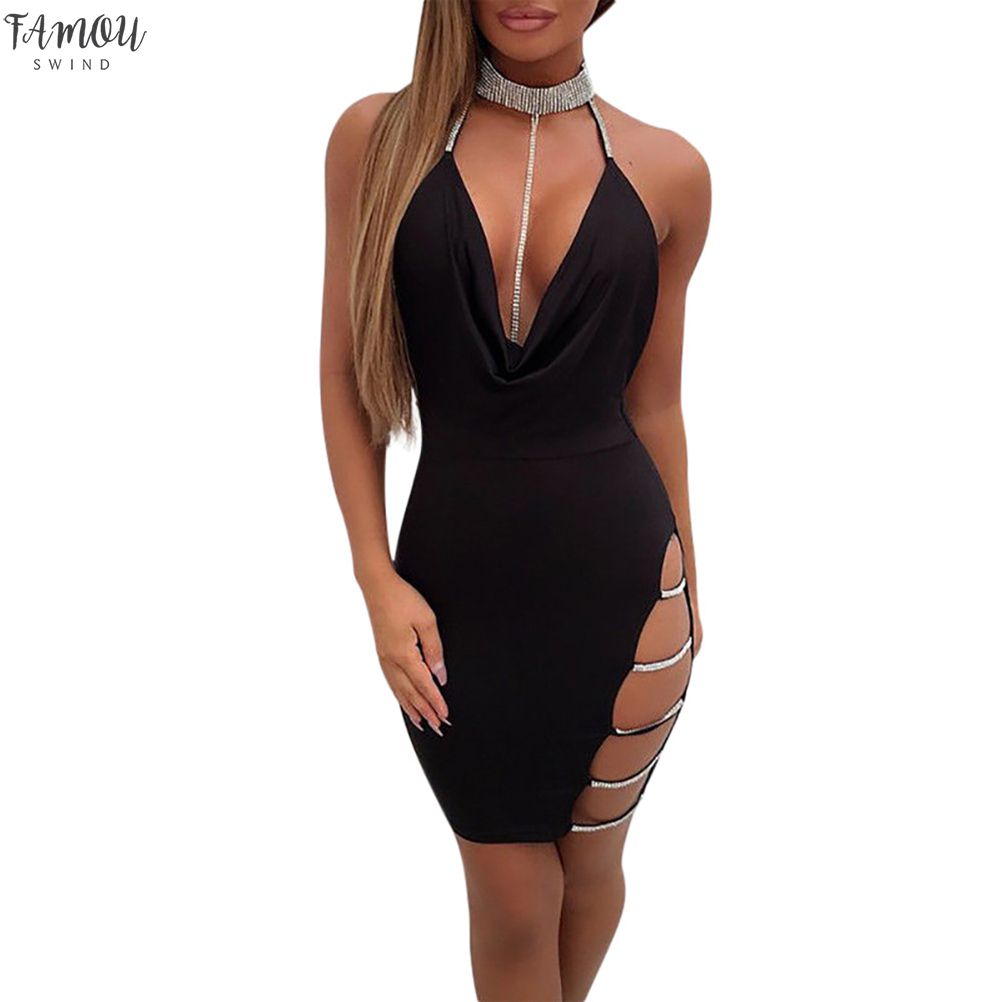 Sexy Deep V Neck Dress Online, 50% OFF 