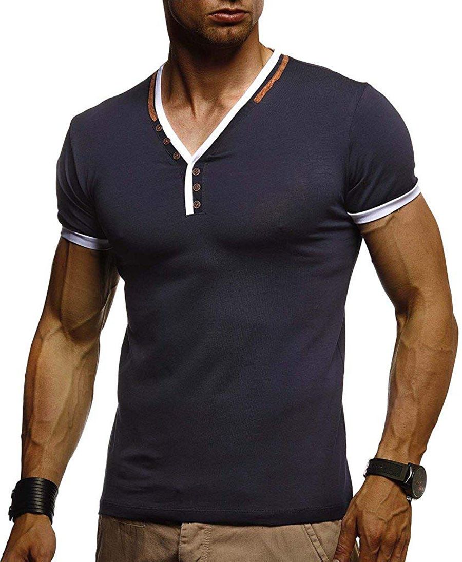 men deep v neck shirt