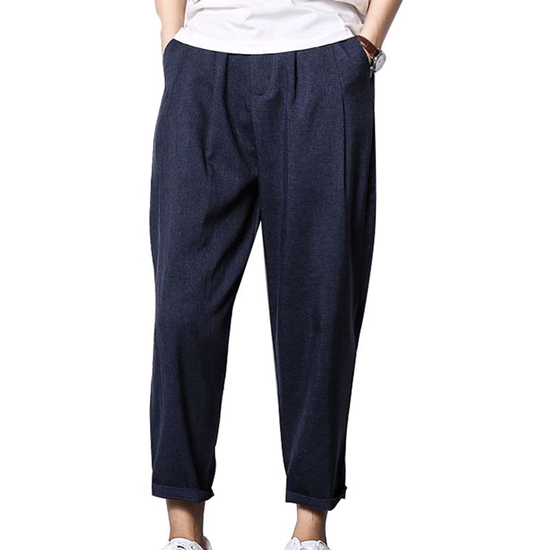 mens summer cotton trousers