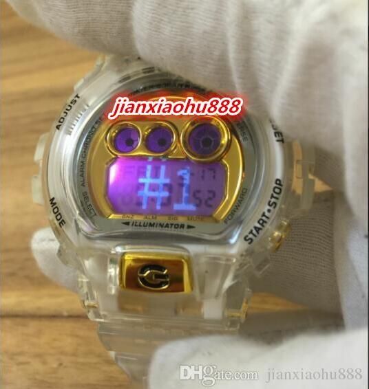 men silica gel led glow fashion outdoor sports quartz watch