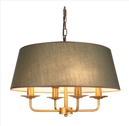 Fabric Drum Shade Pendant Lamp Fixture New High Quality Green Big