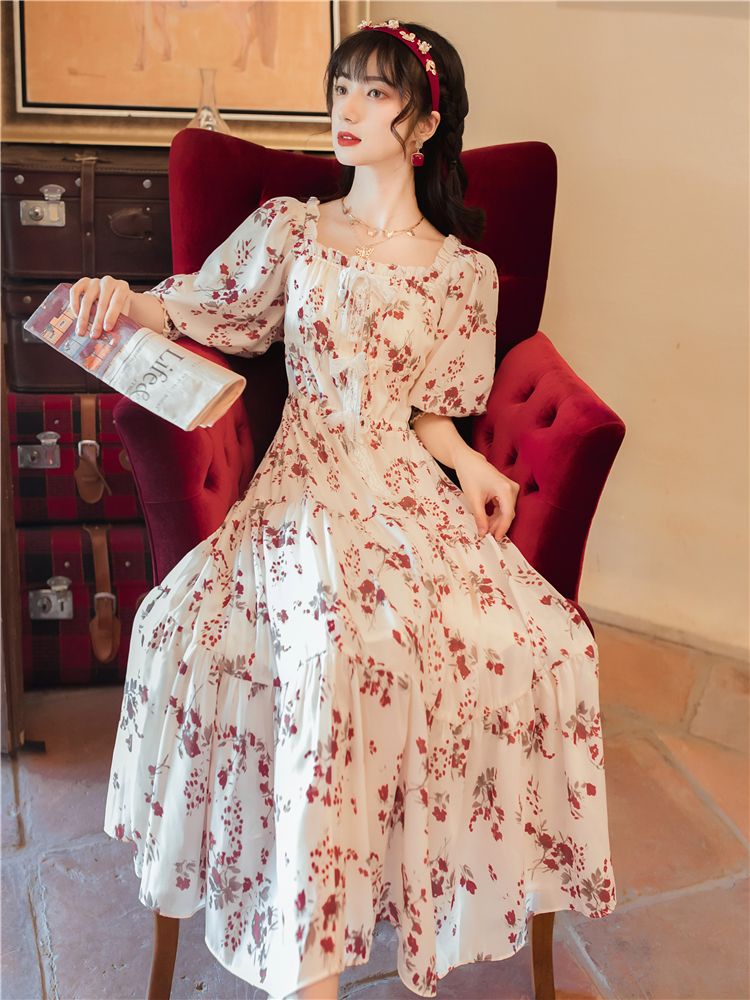 puff sleeve summer dress