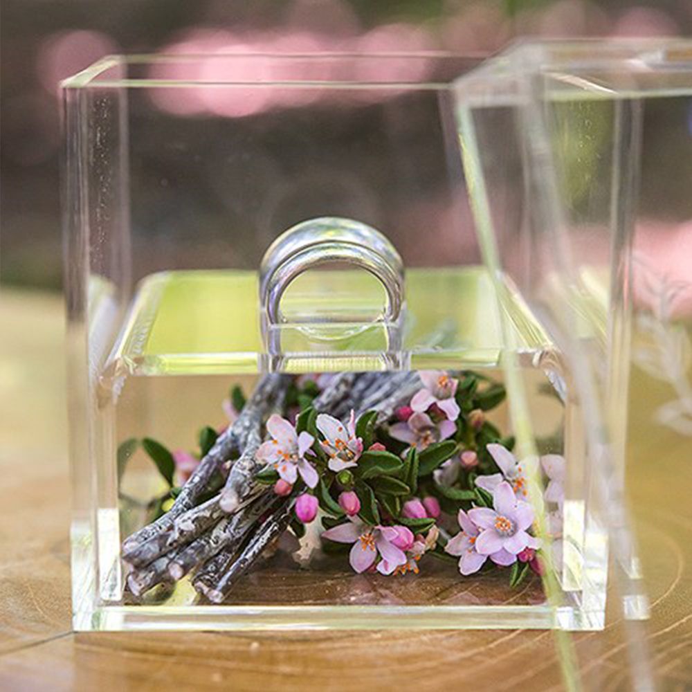 Aila Crystal Clear Ring Holder Acrylic Propose Box Wedding Ring Boxes Romantic