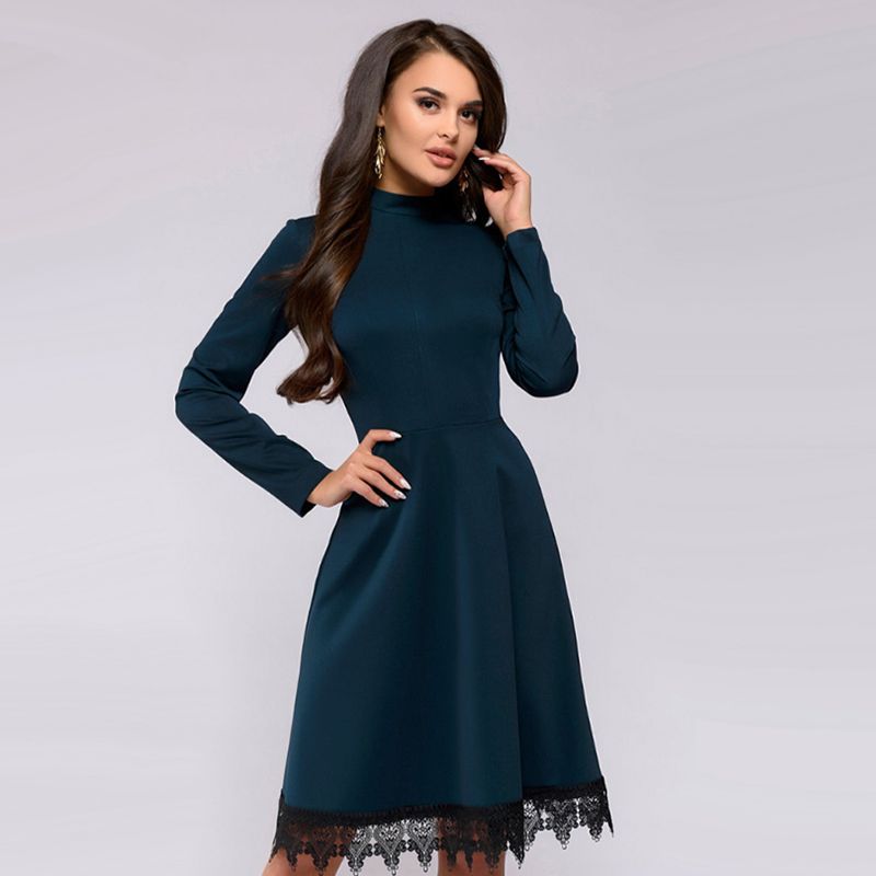 u Vestido Vintage Acampanado De Encaje Para Mujer u Vestido Vintage Acampanado De Encaje Para Mujer
