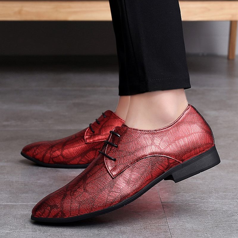 red and silver dress shoes