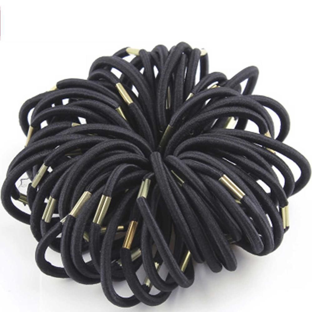 black elastic rubber bands