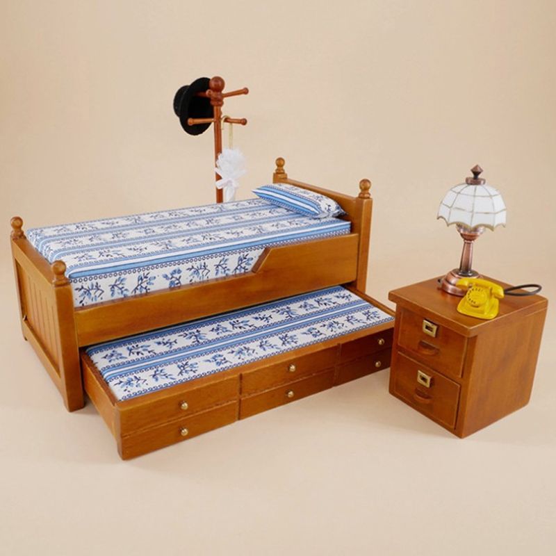 cama para casa de muñecas