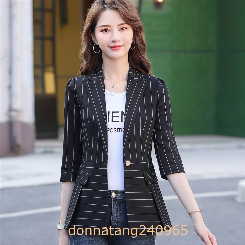 black striped blazer outfit