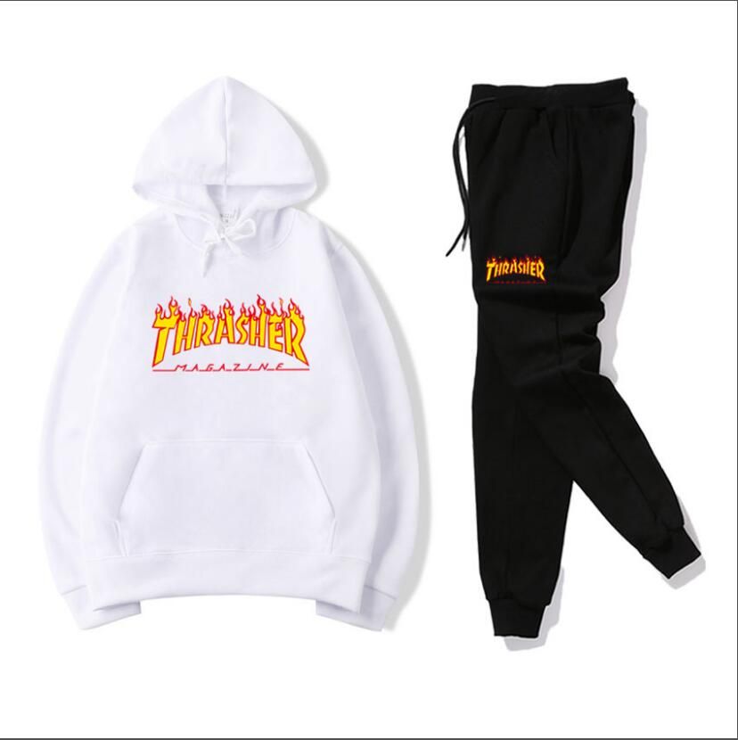 Compra Nueva Ropa Deportiva Diseñador De Moda, Hombres, Mujeres Casuales De  Ropa Deportiva De Marca LuΧury Unisex Con Capucha De Traje De Alta Calidad  THRASHER Capucha + Pantalones 2p Barato | Entrega