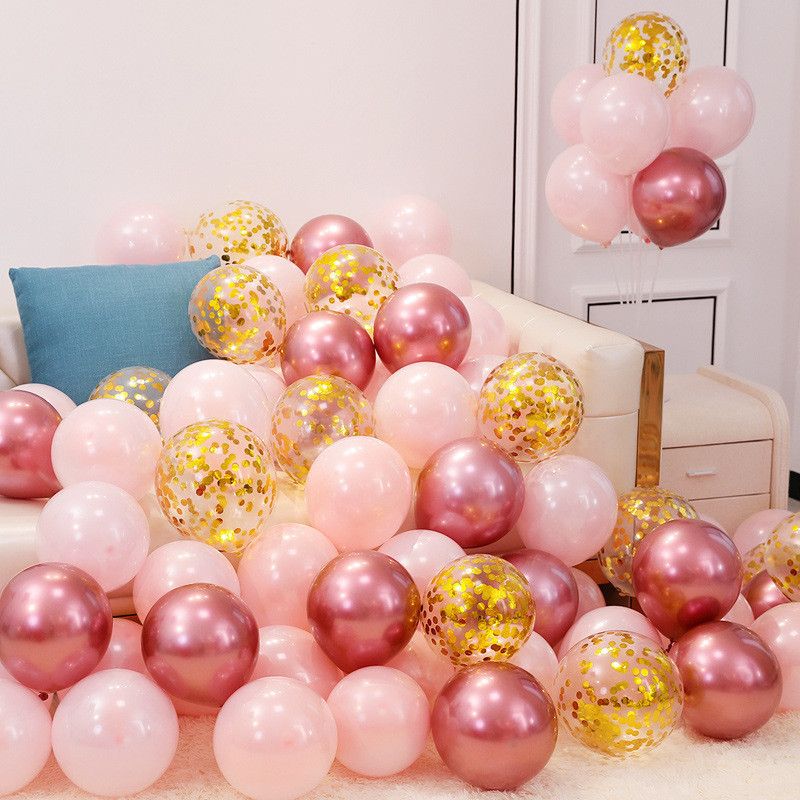 2021 Metallic Foil Balloons Party Backdrop Curtain Wedding Party Wall
