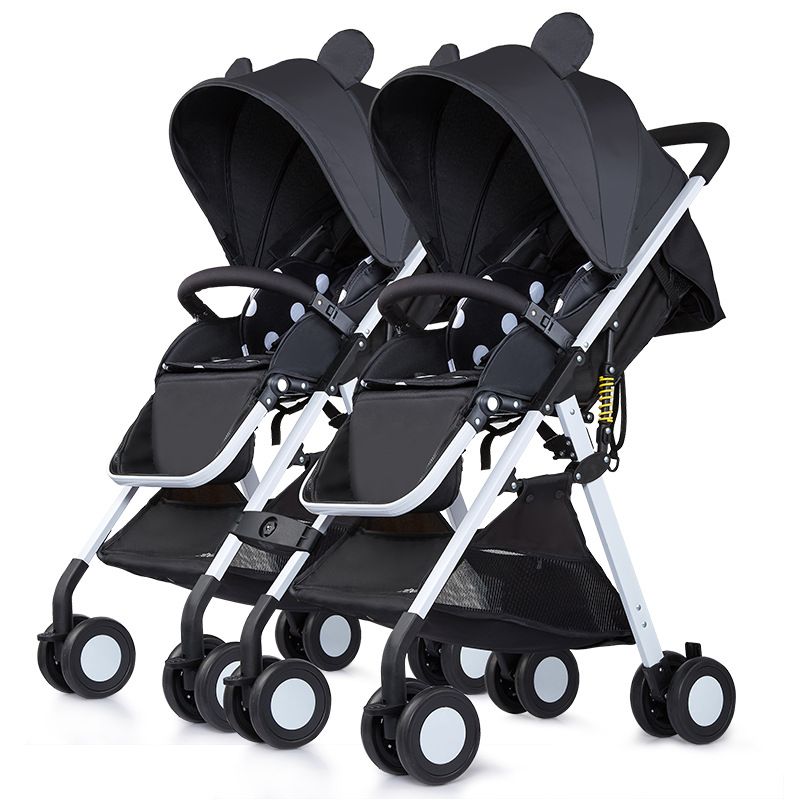 white double pram