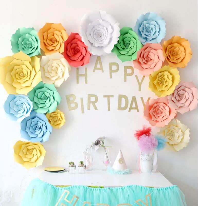 2019 20cm 30cm 40cm Diy Paper Flowers Backdrop Wall Decor Wedding