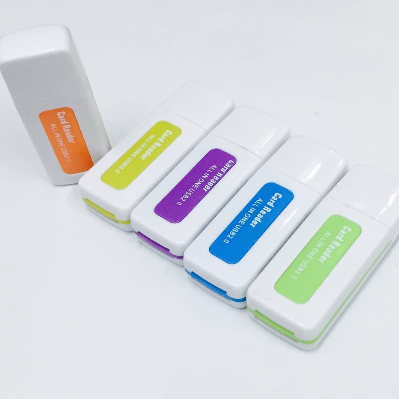 2pcs 4 in 1 Memory Multi Card Reader USB 2.0 for SD//TF//T-Flash//M2 Card GX