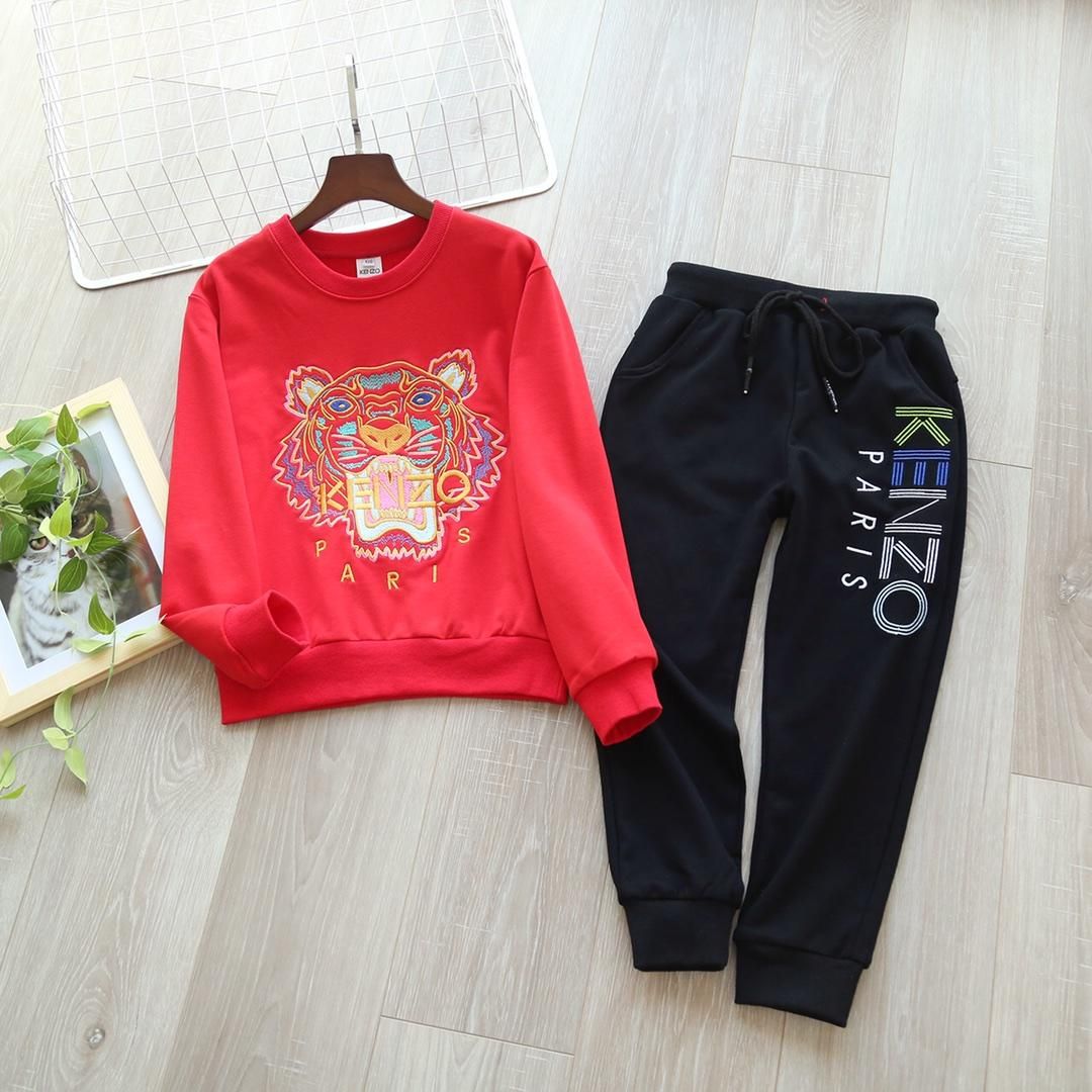 red kenzo tracksuit