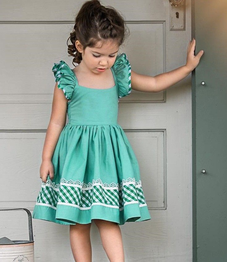 Toddler vestidos de verano 2019 Niños niñas plaid falbala manga Arcos sin espalda vestido de