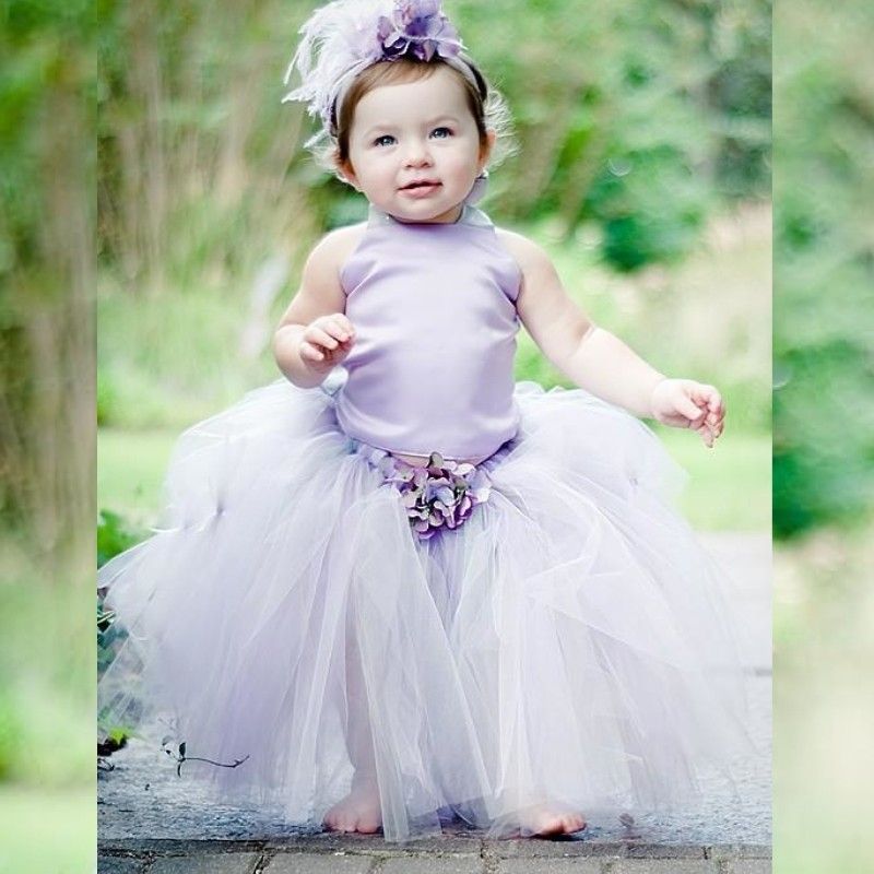 purple toddler flower girl dresses
