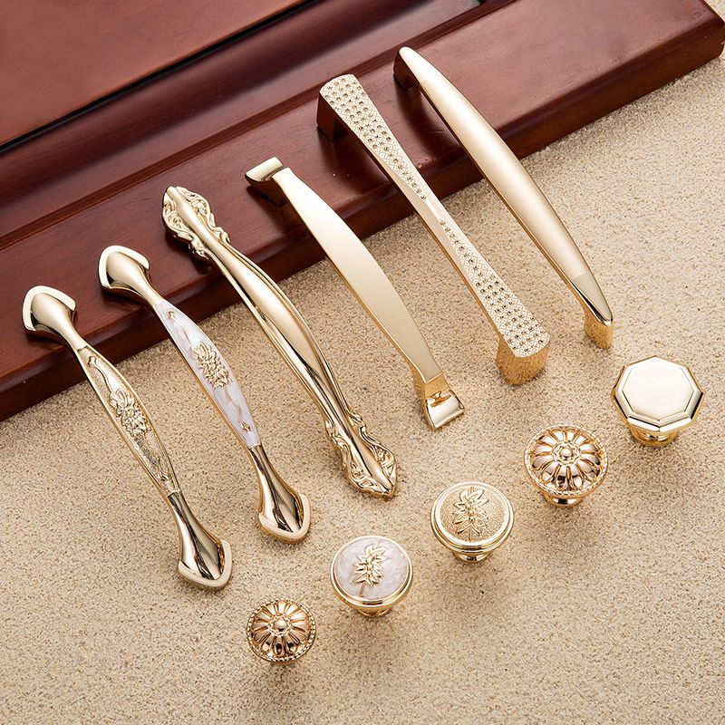 2 PCS Gold Puerta Manijas Armarios Drawer Drawer Pulls Mabador de cocina Perillas Manijas para