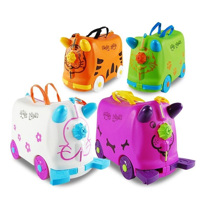 Children Travel Luggage With Wheels Stroller Suitcases Multifunction