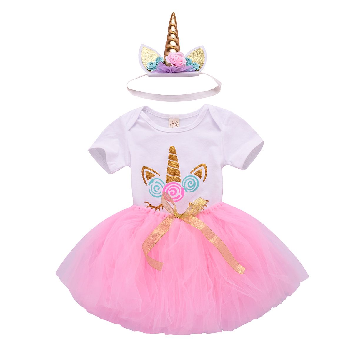 US NEW Unicorn Toddler Baby Girls Cotton Top Romper Pants Skirt Outfits Clothes
