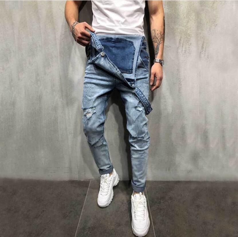 Pantalones Vaqueros Casuales Con Tirantes De Mezclilla Para Pantalones Vaqueros Casuales Con Tirantes De Mezclilla Para