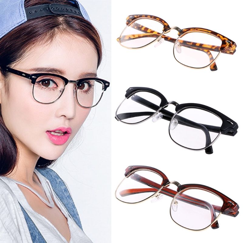Compra Hombres Mujeres Metal Mitad Sin Montura Marco De Los Vidrios Las  Lentes Ópticas Lente Clara Barato | Entrega Rápida Y Calidad | DHgate Spain  \u0026 Mexico