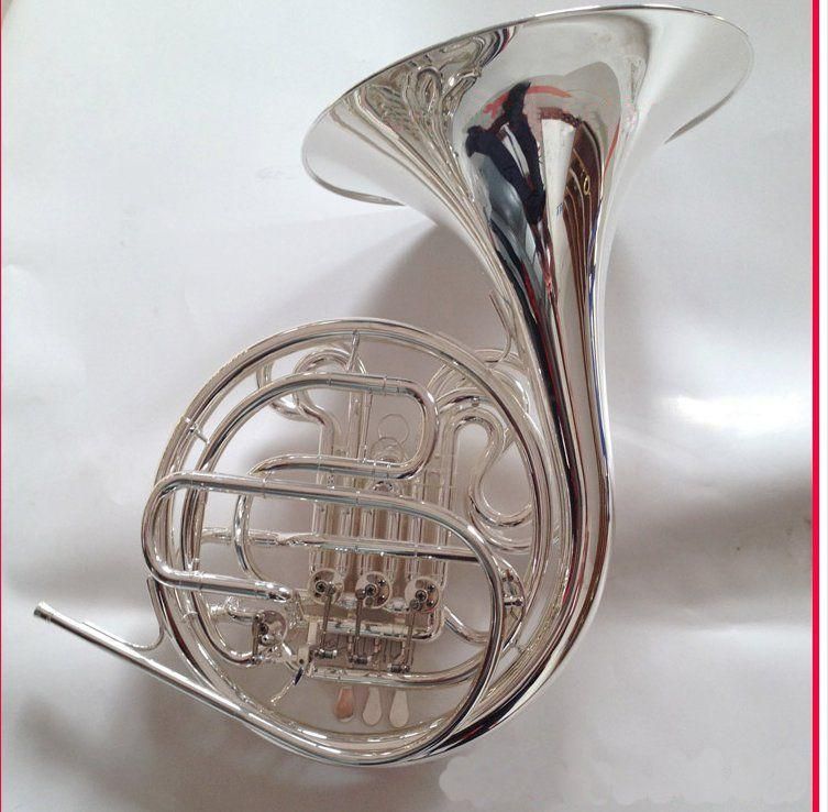 2020 High Quality Bach French Horn Integral Double 4 Keys F/Bb Silver