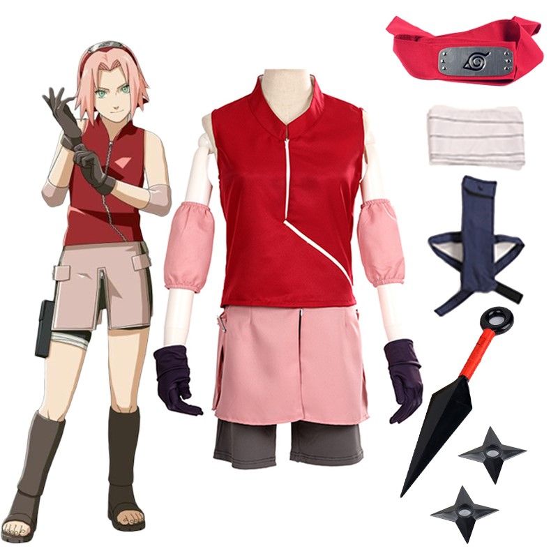 Cosplay Anime Naruto Haruno Sakura Dress Shorts Outfit Halloween Party Show Uniform Costume Full Set Suit Bunny Costume Adult Costumes From Meetyou13 43 65 Dhgate Com