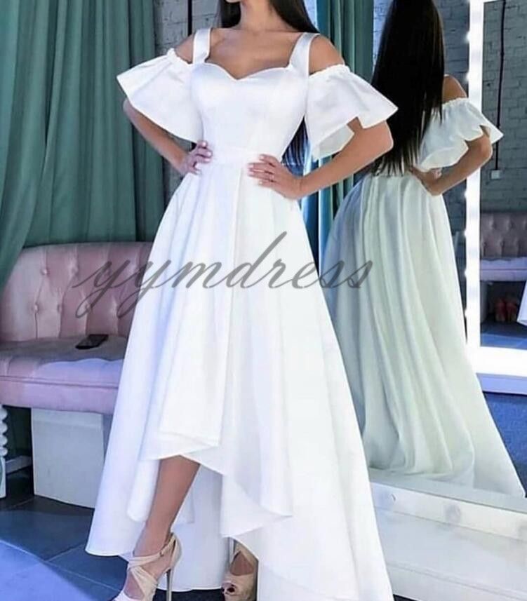 short white prom dresses 2019