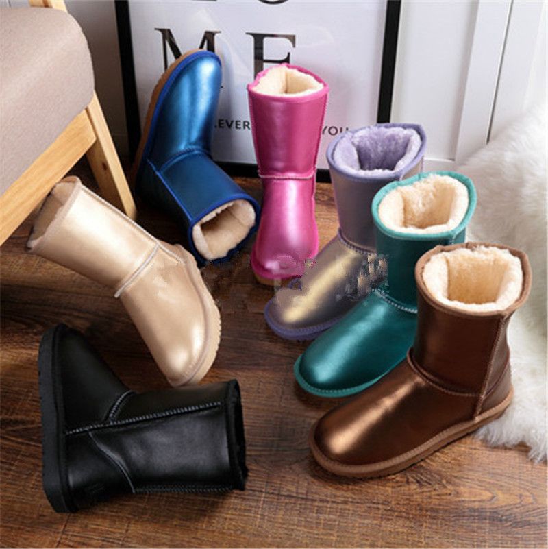 metallic winter boots