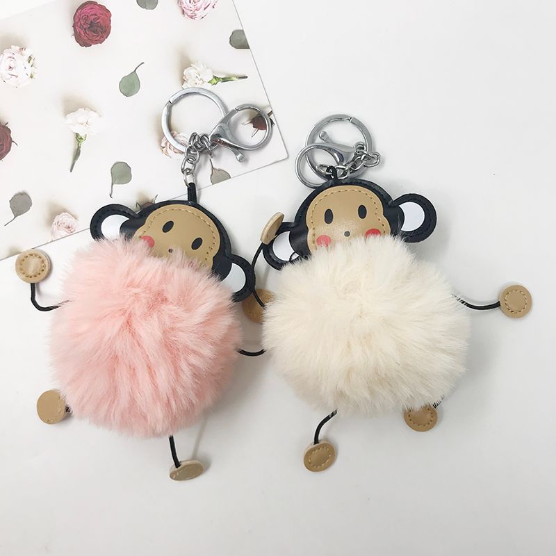 plush monkey keychain