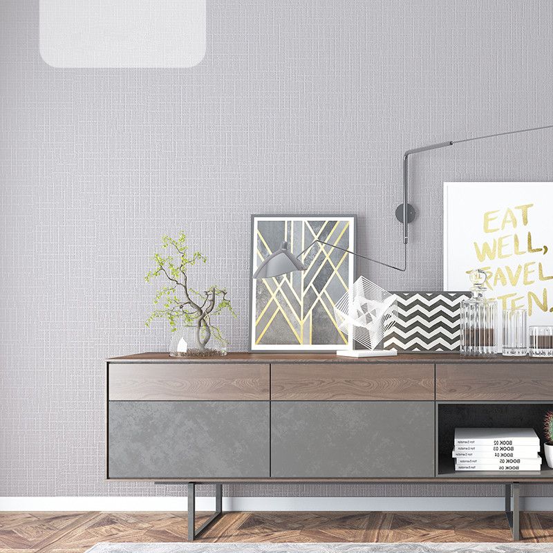 High Quality Nordic Solid Color Gray White Wall Paper Living Room