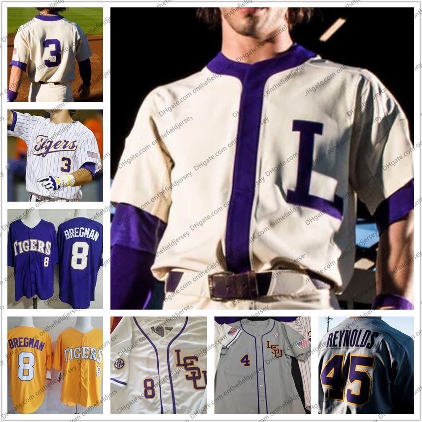 LSU Tigers 2019 Baseball Jersey Any Name Number Alex Bregman Antoine Duplantis Saul Garz 