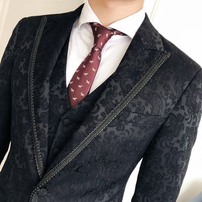 Compre Trajes Italianos Y Pantalones Para Los Hombres 3 Piezas Completas De Lujo  Trajes De Boda Corte Diseño Negro Floral Jacquard Novio Traje Terno A 22,12  € Del Milan_shop | Es.Dhgate.Com