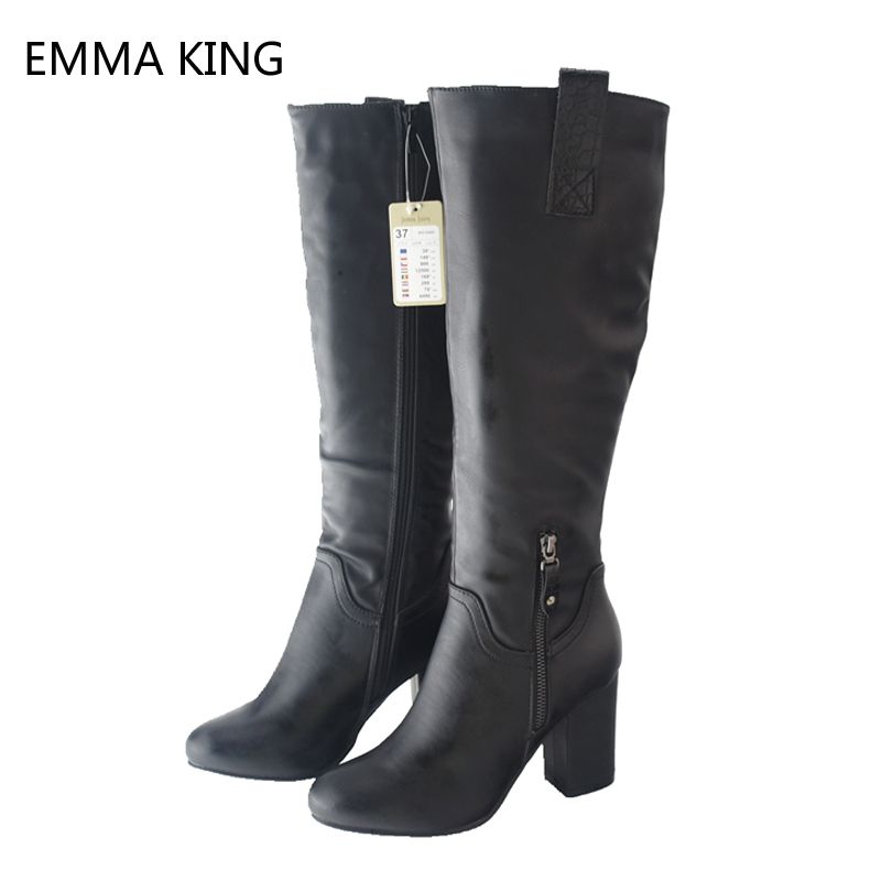 botas largas negras con tacon