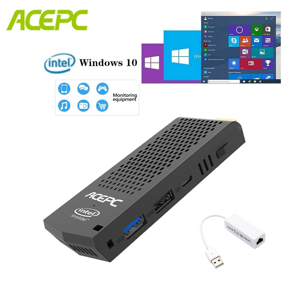 T6 Pro MINI PC Stick Intel Atom Z8350 Windows 10 Licensed Adapter USB