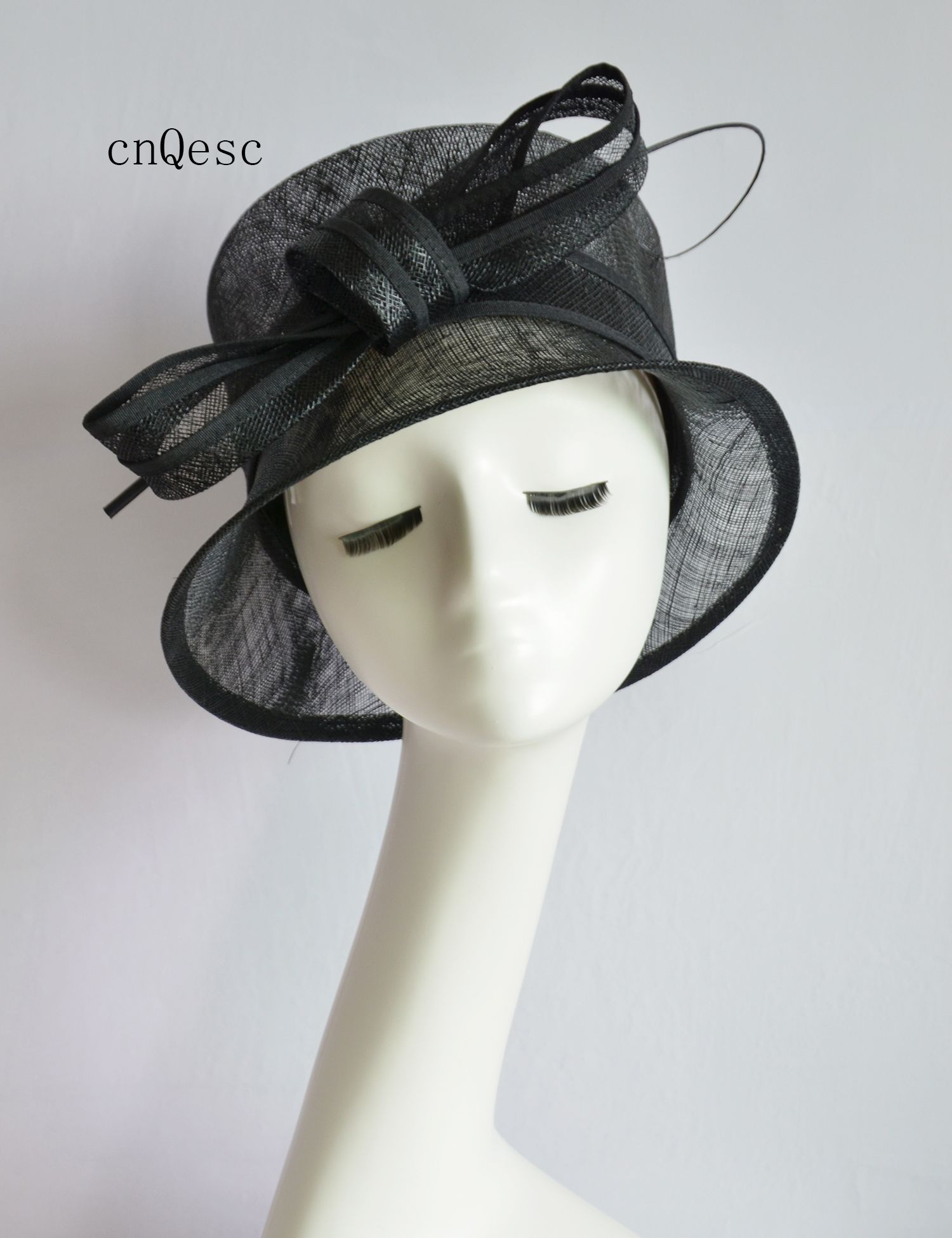 small brim wedding hats