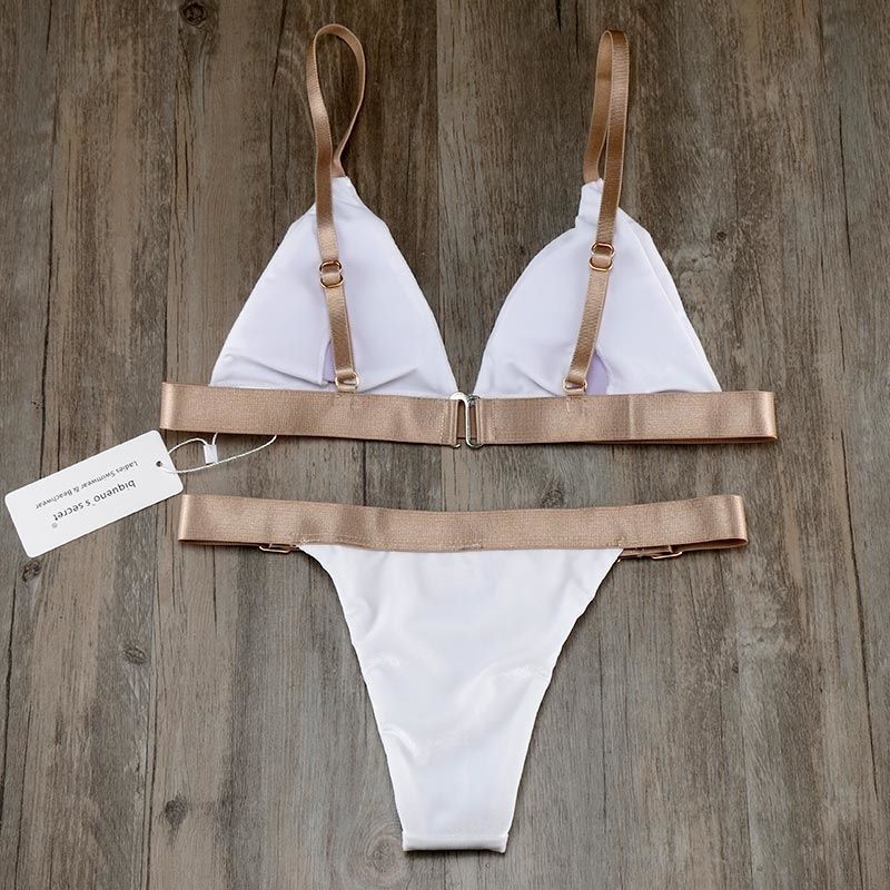 white velvet bikini