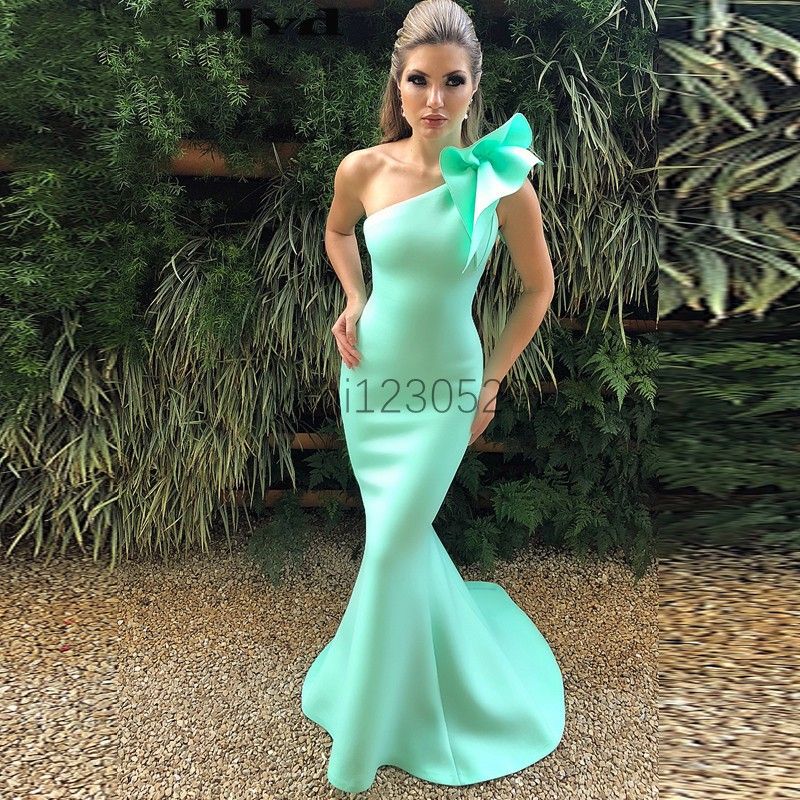 Mint Green One Shoulder Mermaid Prom Dresses Ruffles Sweep Train Long Formal Evening Party Gowns Special Occasion Dress Robes De Soiree From Yimi 102 24 Dhgate Com Mint Green One Shoulder Mermaid Prom Dresses Ruffles Sweep Train Long Formal Evening Party Gowns Special Occasion Dress Robes De Soiree From Yimi 102 24 Dhgate Com