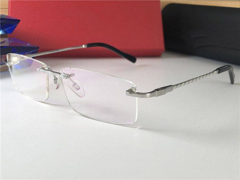 square frameless glasses