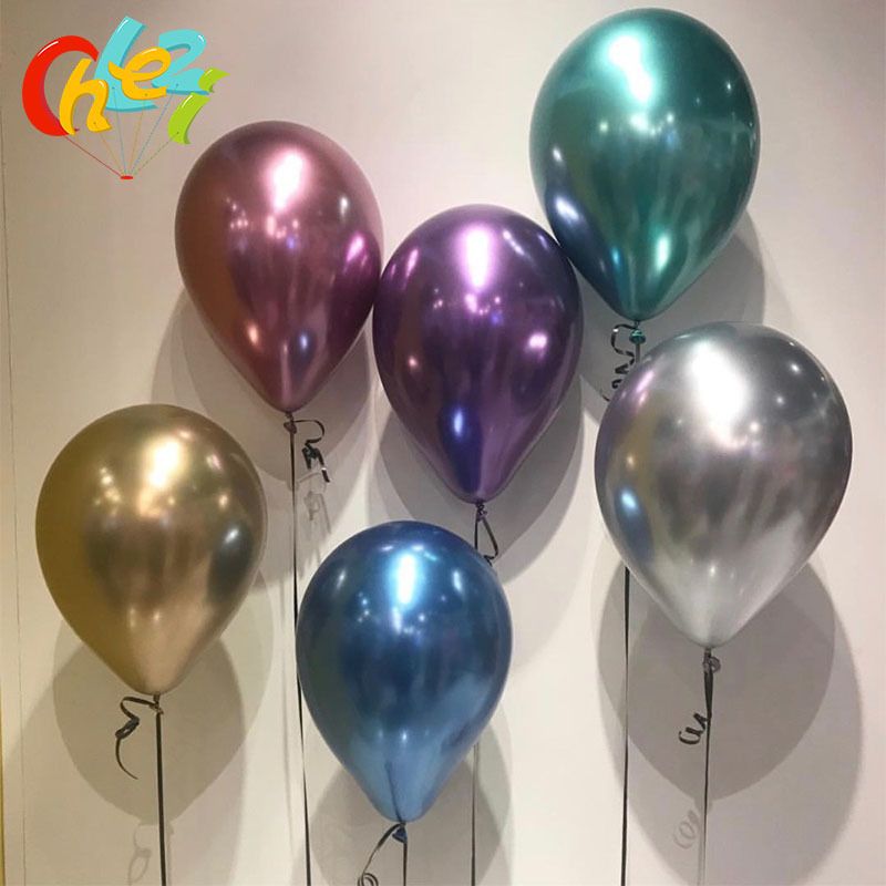 Plata metálica Qualatex 16 /"Látex Globos X 50