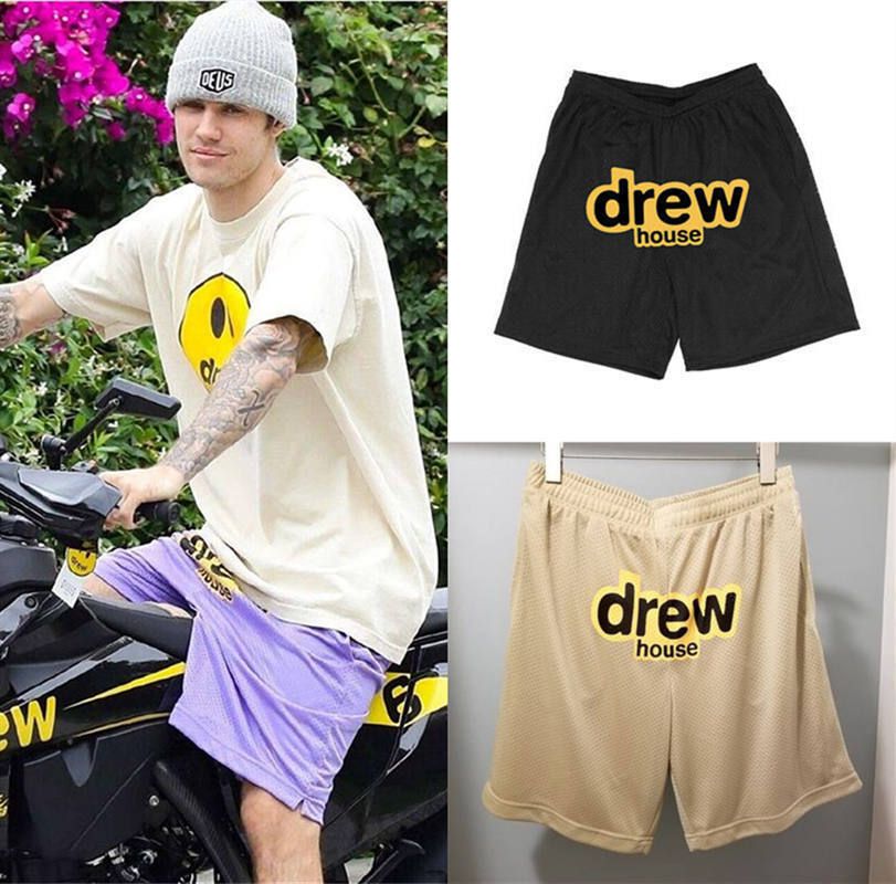 New Drew House Shorts Men Women Drawstring Stretch High Quality 正規品の人気商品 drew house shorts ショートパンツ