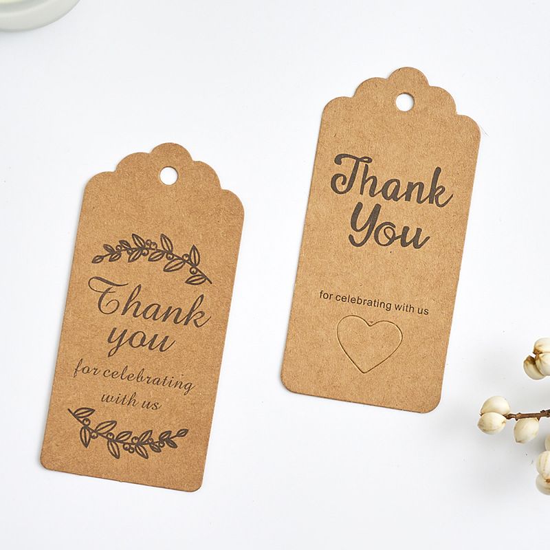 Details about   Kraft Hang Paper Gift Tags thank you for Celebrating with Us labels