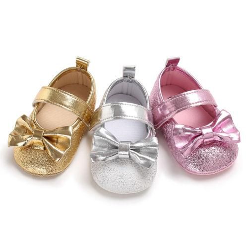 Toddler Infant Baby Girls Fancy Princess Bow Sequnied Dress Shoes