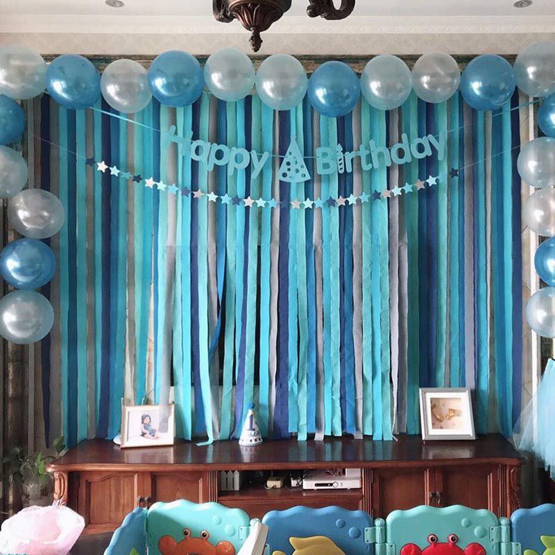 5cm 10 Meters Crepe Paper Streamers Tissue Paper Roll Flower Craft