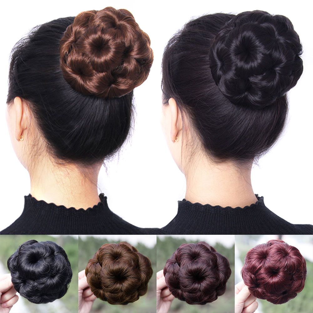 Hair Pieces Peruvian Remy Bun Cover Accessories Faux Human Chignon Afro Naturel Hairpiece Fake Black Buns Hair Pieces Peruvian Remy Bun Cover Accessories Faux Human Chignon Afro Naturel Hairpiece Fake Black Buns