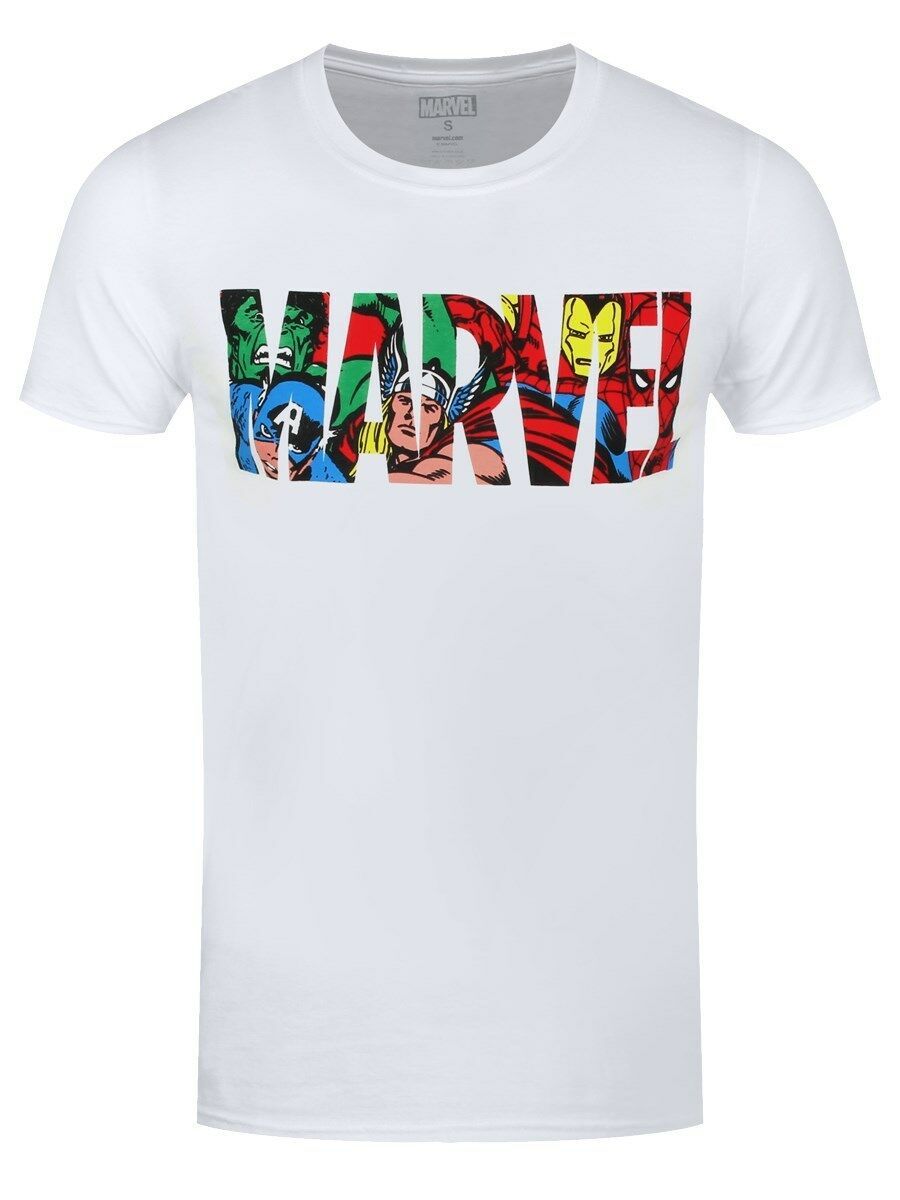 camiseta logo marvel