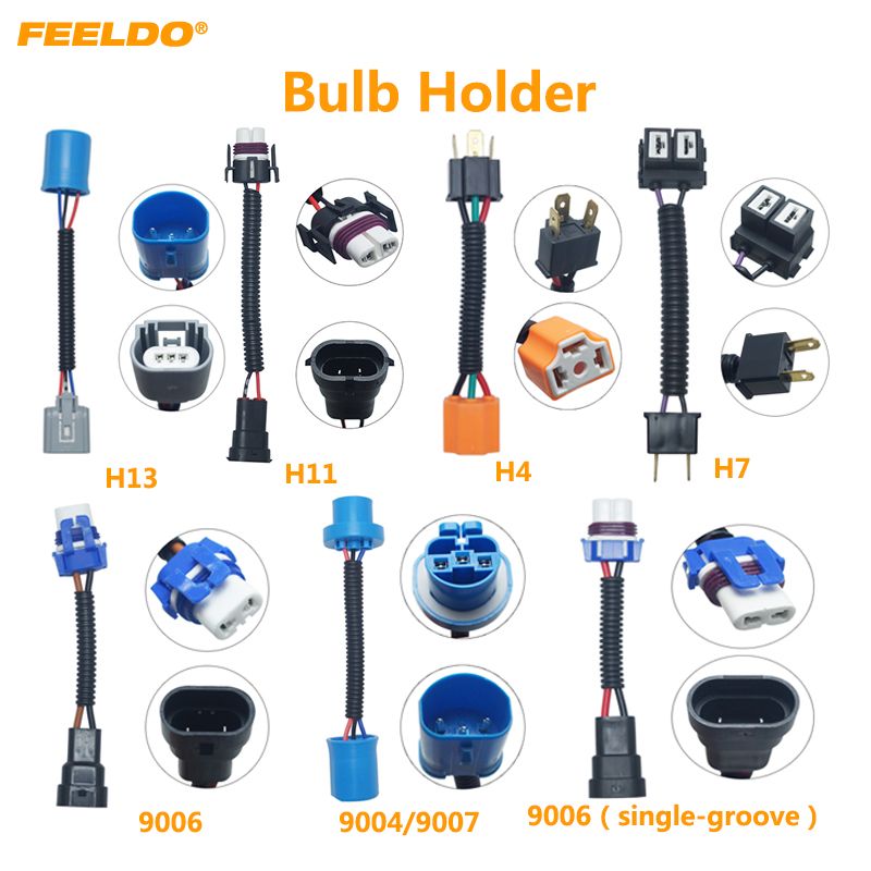 Wholesale Car Ceramic Socket H4 H7 H11 H13 9006 9007 Ceramic Wiring