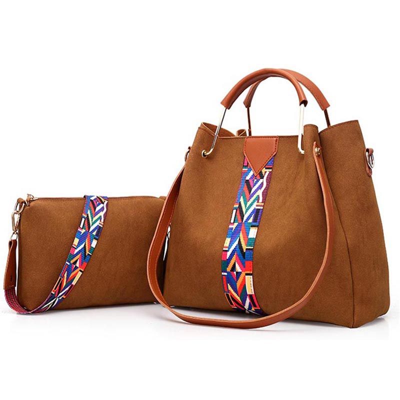 Acquistare Borsa Da Donna In Nabuk Vintage Con Borsa Da Donna Borsa Da  Donna + Tracolla Larga Colorata Tracolla Donna Messenger Borse Sac  Economico | Consegna Veloce E Qualità | It.Dhgate