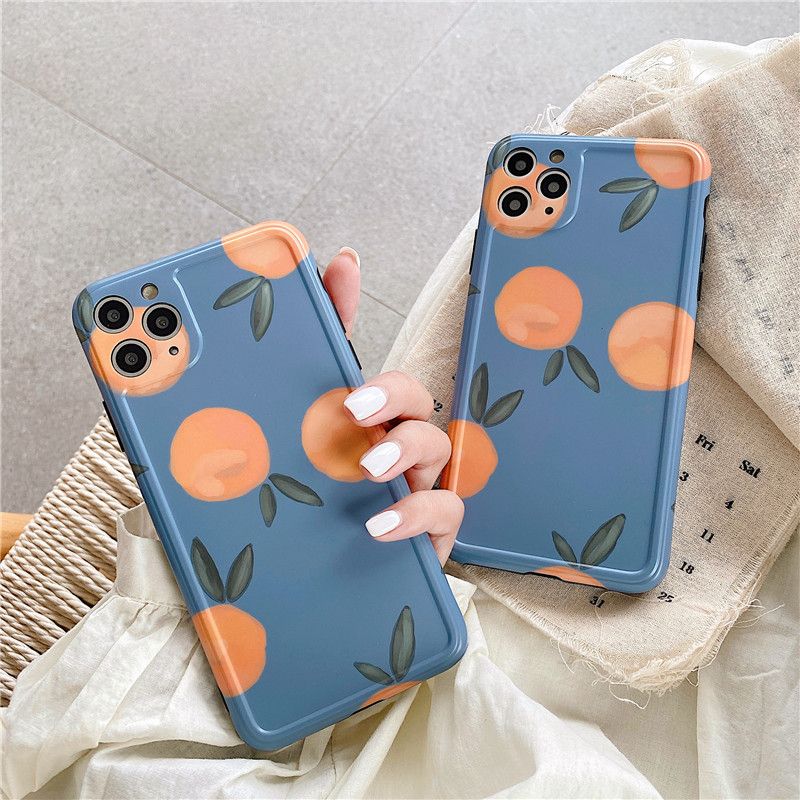 Slim Fit IMD Blue Orange Full Cover Mobile Phone Case Cover For Iphone