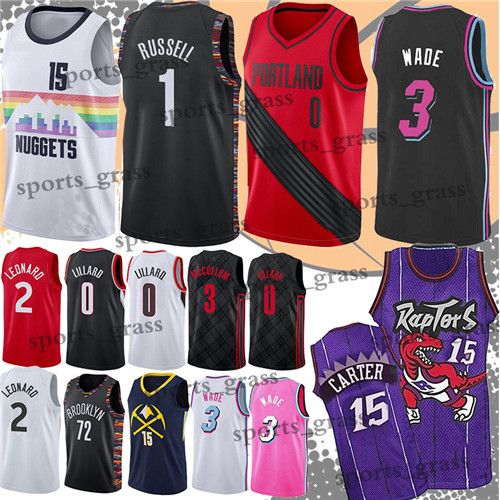 Breathable and Sweat-Absorbing NO.0 Trail Blazers Lillard Mens Basketball Jersey
